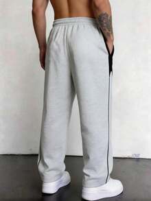 Men's Autumn Fashion Casual Wide Leg Pants Outdoor Sports Minimalist Long Trousers - Grey - View 7