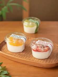 100pcs/50pcs High Quality Transparent Reusable PET Plastic Portion Cups With Snap Lid | Perfect For Holidays, Parties, Picnics And Daily Use - Dessert Bowls, Suitable For Ice Cream - Transparent - View 7