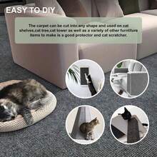Baofeng 1 Stück Kratzschutz für Möbel langanhaltend Kratzpad mit selbstklebender Rückseite, geeignet für Sofa, Couch, Wand, Katzenbaum und DIY-Kratzbrett zum Klettern für Katzen - Größenauswahl - Übersicht 5