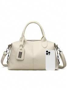 KAIDIFEINIROO Vintage Large Capacity Women's Boston Tote Bag, 2026 Spring/Summer/Autumn/Winter Fashion Shoulder Crossbody Commuter Handbag - White - View 5
