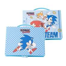 Cerdá Sonic 索尼克著色文具套裝，男女童皆宜 - 藍色禮盒裝，內含水彩顏料、馬克筆、鉛筆、貼紙和配件，官方授權，手工和返校禮物 - 選項 2 - 查看 6