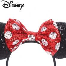 Disney Classic Minnie Mouse Ear Headband, Black Sequin Red & White Polka Dot Bow, Versatile Hair Accessory For Theme Park Travel & Photo - View 7