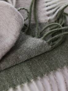 CAMEL CROWN Women's Pure Wool Scarf, Thickened And Luxurious Winter Shawl, Warm And Cozy Neck Warmer - Rock Grey Coffee - View 3