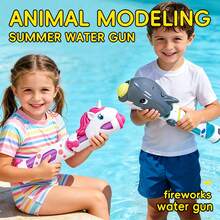 Kinder Tier Wasserpistole Spielzeug, Multi-Strahl Sprüher, Ausziehbare Pumpe, Sommer Strand Pool Spaß für Jungen und Mädchen, perfektes Geschenk für Sommer/Urlaub/Geburtstag - Verschiedenfarbig - Übersicht 3
