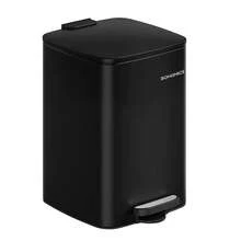 SONGMICS Pattumiera da Cucina, Cestino da 20 L, Cestino a Pedale in Acciaio, con Secchio Interno, Chiusura Morbida e Resta Aperto, Beige Sabbia LTB592A02 I3DP - Inchiostro nero - Visualizzare 1