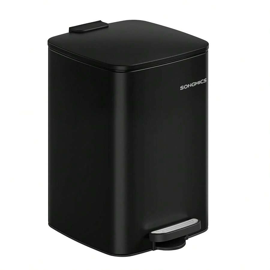 SONGMICS Pattumiera da Cucina, Cestino da 20 L, Cestino a Pedale in Acciaio, con Secchio Interno, Chiusura Morbida e Resta Aperto, Beige Sabbia LTB592A02 I3DP - Inchiostro nero - Visualizzare 1