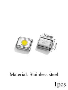 1 Piece Of Stainless Steel Star Shaped Circular Italian Module Watch Strap Pendant For DIYbracelet Making Kit - Watch Strap - View 14