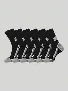 Professional Cushioned Outdoor Cycling & Hiking Socks Set, Double-Layer Reinforced Toe & Heel For Wear Resistance, Breathable Mesh Surface Keeps Dry, Compression Ankle Support Design Reduces Exercise Burden, Suitable For Ball Sports, Long-Distance Running, Field Work & Travel - Multicolor - View 11