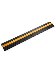 4 Pack Of 1-Channel Rubber Protector Ramps Heavy Duty 22046Lbs Load Capacity Wire Cord Cover Ramp Speed Bump Driveway Hose Ramp Protective Cover - Default - View 11