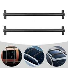 New Black Aluminum Car Roof Rack With Lock 1m Bar 75kg Load Capacity - Black - View 9