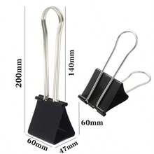Set Klip Penjepit Jilid Raksasa - 60 Klip Ekstra Besar (Ukuran Khusus), 75mm, 100mm, Plus Warna & Hitam 60mm, Klip Lipat Logam Tugas Berat | Cocok Untuk Menyegel Makanan, Dokumen Kantor, Pajangan Foto & Penyimpanan Rumah - penjepit kertas - View 16