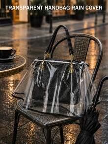 Transparent Handbag Rain Cover, Universal Handbag Raincoat, Reusable Waterproof PVC Rain Bag, Reinforced Edges, Fashionable Protective Cover Suitable For Outdoor Travel, Hiking And Daily Use, Essential For Most Bags In Rainy Weather - Multicolor - View 2