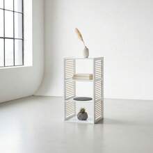 KIWI MOBLEKIT | Wooden Shelves For Storage And Decoration, Cube Or Rectangular Models With Door Or Drawer Options, Modern Auxiliary Furniture For Living Room, Bedroom Or Office - 三格書架 30x30x90 公分 白色 - 查看 4