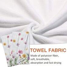 2/4/48pcs Pink Purple Daisy Pattern Printed Kitchen Towels - Super Soft, Highly Absorbent Polyester Dish And Hand Towels, Perfect For Holiday Decor, Kitchen Decor, Party Decor - Multicolor - View 5