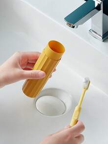Portable Toothbrush Storage Box For Couples, Dust-Proof Storage Container With Lid, Essential For Back To School, Beach, Bathroom, Cruise, Vacation And Travel - Multicolor - View 3