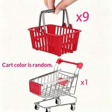 Mini Metal Shopping Cart With Basket - Essential For Socializing - Birthday Gift - Easter - Gift - Perfect Gift - New Year Gift - Gift - Valentine's Day Gift - Perfect Gift [Shopping Cart Color Random] - Multicolor - View 12