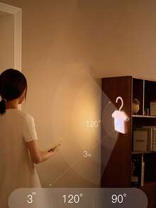 1個感應式夜燈,自動開關,電池供電LED壁燈,LED床頭感應燈,適用於走廊、樓梯、衣櫥、智能櫃,室內家居裝飾,小巧便攜臥室裝飾燈,櫥櫃燈,浴室感應燈 - 彩色 - 查看 6