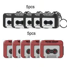 Nuevo Llavero Grabadora de Cinta de Casete Retro Mini, Puede Reproducir Música y Grabar - (Viene con 3 Canciones), Divertido e Interesante, Compacto y Portátil, Se Puede Colgar - Azul - Ver 21