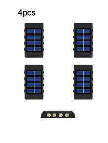 1/2/4件組 4LED/6LED/8LED 太陽能上下照壁燈，戶外防水LED階梯燈，現代裝飾壁燈，適用於戶外庭院、花園、草坪、露台、中庭、圍欄、車道、小徑裝飾燈，萬聖節、聖誕節、感恩節禮物 - 長條壁燈 - 查看 21