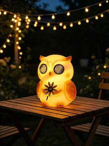 1pc Solar Powered Outdoor Rabbit/Owl Lawn Light, Waterproof Garden Landscape LED Decorative Light - Multicolor - View 3