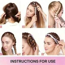 4pcs(1set)/1pc Women's Heatless Hair Curler - Overnight No-Heat Self-Made Wavy Styling Tool - / - View 4