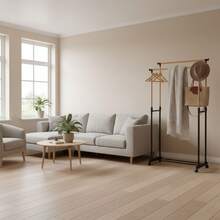 KIWI MOBLEKIT | Free-Standing And Expandable Clothes Racks In Metal And Wood, Clothing With Adjustable Options, With Wheels Or Shelves, Organizers For Bedroom, Entryway And Home - 雙木尺寸 80x43x90-160 厘米 - 查看 8
