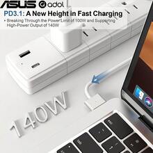Kabel Pengisian Daya ASUS 140W PD3.1 USB-C ke Magnetik 3 Jalinan, Kabel Laptop Magnetik dengan Lampu Indikator 6,6 Kaki untuk MacBook Pro Air M2 M3 M4 M5, 14 Inci 16 Inci 13 Inci 15 Inci Versi 2022-2026 - View 7