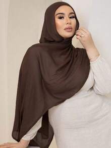 Selendang Chiffon, Cocok untuk Gaun Pengantin, Pesta Pernikahan, Gaun Malam, dan Acara Spesial. - Coffee Brown - View 2