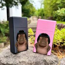 Cabin puff 1pc Compartment Cigarette Case, 10-Slot Design (Suitable For Regular Size), Durable And Wear-Resistant Texture, Compact Size For One-Handed Grip, Convenient For Carrying In Pocket Or Bag; Great Holiday Gift - One Size Fits All - View 4