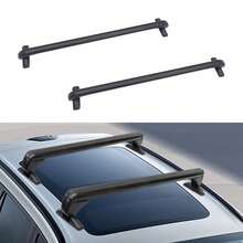 New Black Aluminum Car Roof Rack With Lock 1m Bar 75kg Load Capacity - Black - View 1