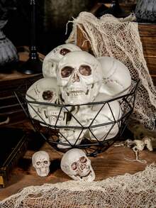 Skeleton Skull Decor, Human Skull Halloween Decoration, Bar And Table Halloween Decor, Scary Yard Decoration - Multicolor - View 2
