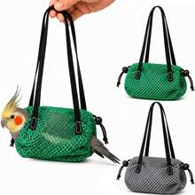 Portable Bird Transport Bag, Comfortable Fit Parrot Travel Bag, Adjustable Neck Opening, Breathable Mesh Anti-Escape Transport Bag, Suitable For Conures, Lovebirds, Cockatiels, Budgies - Multicolor - View 1