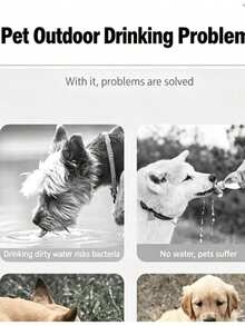 Bouteille d'eau portable pour animaux de compagnie, convient aux petits chiens, grands chiens et chats, conception étanche pour l'extérieur, idéale pour Chihuahua, Bouledogue français et autres races, parfaite pour les promenades en plein air et le camping - Multicolore - Voir 5