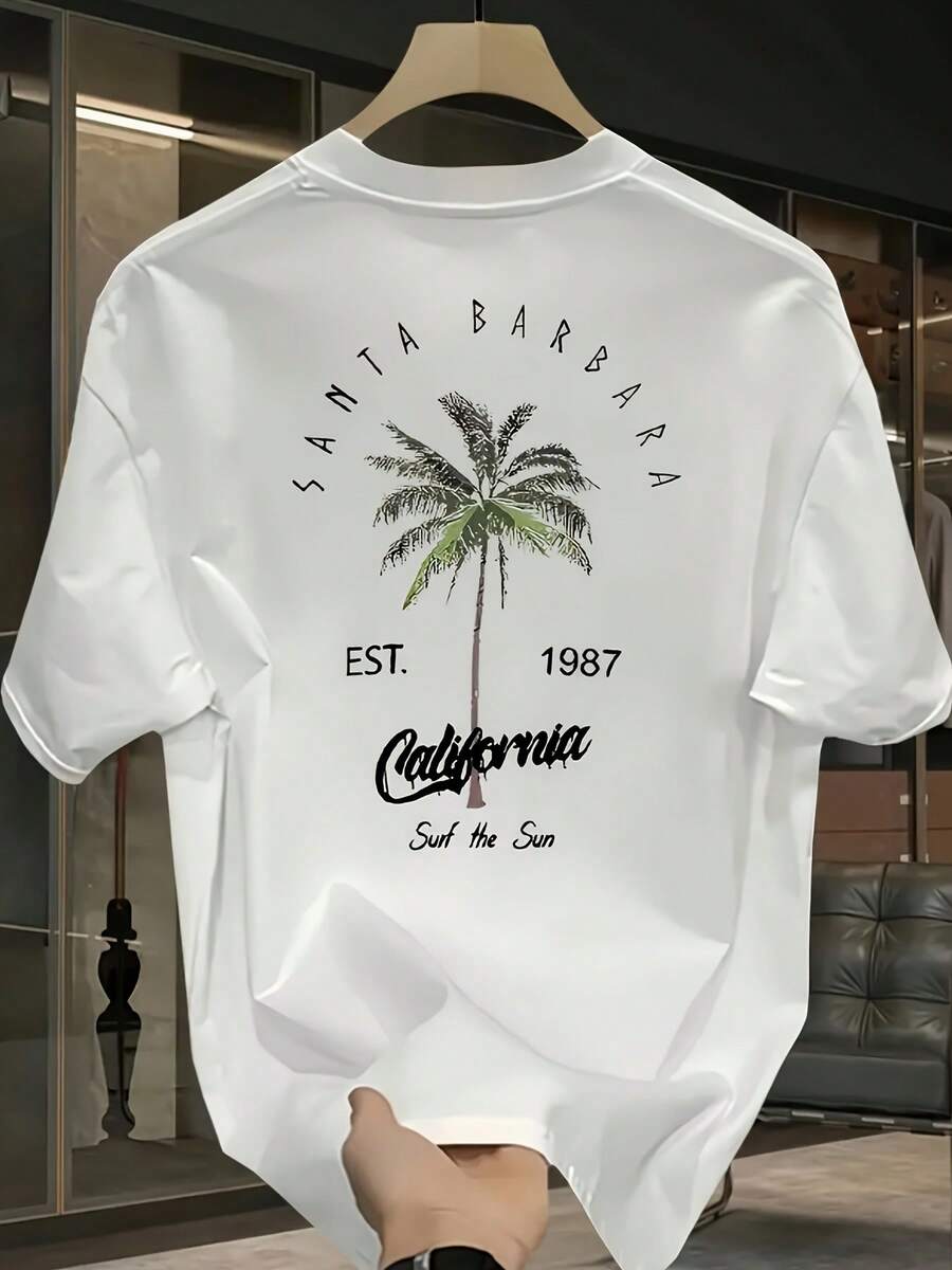 Men's Fashion T Shirt - White - View 1