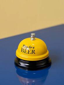 1pc Cartoon Metal Handheld Service Bell In Yellow/Pink/Coffee Color For Restaurant, Reception, Pet Training, Game, Teacher, Lunch, Bar Or Hotel Best Gifts Birthday Graduation - Yellow - View 1