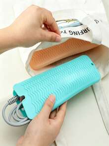 Hanging Curling Iron Storage Bag, Silicone Heat-Resistant Mat, Straightener/Curling Iron Storage Bag, Hair Salon Tool Travel Makeup Brush Storage Bag - Multicolor - View 7