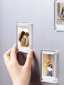 Bingkai Foto Magnetik Akrilik untuk Kulkas, Bingkai Foto Magnetik Kulkas Dua Sisi Transparan, Bingkai Pajangan, Cocok untuk Fujifilm, 2,36 x 3,54 Inci - Berbagai gaya - View 1