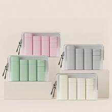 6pcs/Set 15ml/50ml/80ml/100ml Nordic Color Cosmetic Dispenser Bottle Set Travel Shampoo Lotion Body Wash Face Cream Empty Bottles - Multicolor - View 2