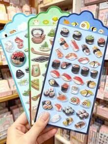 Cute 3D Stickers Featuring Fun, Raised-Relief Designs And A Japanese Anime Style; Durable Stickers Perfect For Decorating Phone Cases, Journals, And Pencil Boxes, Or For Use In Children's DIY Crafts. - Multicolor - View 9