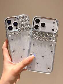 New Shell Pattern 3D Rhinestone Phone Case Luxury High-End Stacked Rhinestones Compatible With Iphone 14 Pro Max/ 14 Pro/ 14 Phone Case 15 Pro Max/ 15 Pro/ 15 High-End 12/13 Pro Max/ 17/17 Pro/17 Pro Max/ 16/16 Pro/16 Pro Max/16 Plus - Multicolor - View 2