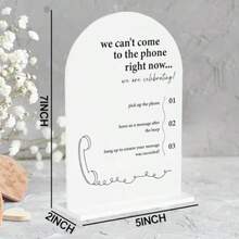 Audio Sign Photo Sign For Wedding Engagement Bridal Shower Party Acrylic Sign For Table Desk - Come to the Phone - View 2