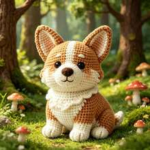 1pc Happy Corgi/Wheat Hamster/Duck/Penguin Crochet Kit (Unfinished, Simple Hand Crochet Required)! DIY Crochet Set For Beginners, Includes Step-By-Step Guide And English Instructions, Christmas Decoration Gift - DIY Crochet Kit - View 5
