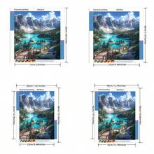 DIY 5D 鑽石畫套件-全鑽圓鑽、風景圖案、居家裝飾壓克力手工套組、無框創意鑽石畫禮品套件 - 無框 - 查看 7