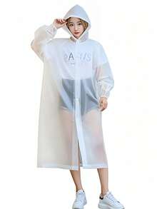 Minimalist Odorless Adult Raincoat, Upgraded Thickened Version, Suitable For Heavy Rain, Foldable, Space-Saving EVA Rain Cape For Travel, Suitable For Daily Commute, Essential Camping Travel Outerwear For Women - Raincoat - View 14