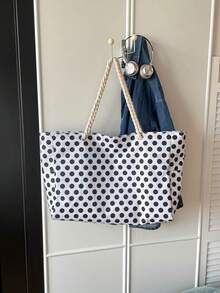 Women's Beach Bag, Large Waterproof Beach Tote Bag With Zipper, Waterproof Sandproof Pool Bag, Large Tote Bag (Random Pattern) - White - View 9