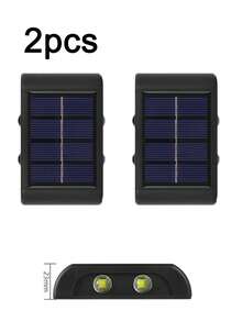 1/2/4件組 4LED/6LED/8LED 太陽能上下照壁燈，戶外防水LED階梯燈，現代裝飾壁燈，適用於戶外庭院、花園、草坪、露台、中庭、圍欄、車道、小徑裝飾燈，萬聖節、聖誕節、感恩節禮物 - 長條壁燈 - 查看 19