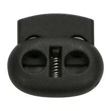 10 piezas Cierre de cuerda elástica negro duradero, ajustador de cuerda elástica de bola de un solo orificio, material PC, con tirador de cremallera - Multicolor - Ver 6