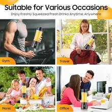 380ml Portable USB-Powered Blender, Black - Below 0.5L - View 6