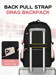 青少年休閒裝飾背包，適合戶外探險與旅行，可容納 15.6 吋筆記型電腦，完美適用於日常通勤與學校使用 - 藍色 - 查看 9