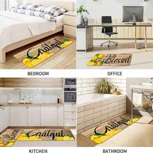 1pc Warm Sun Lemon Wood Pattern Carpet, Kitchen Rug, Kitchen Mat, Kitchen Carpet, Door Mat, Small Rug, Carpet, Runner Rug, Floor Mat, Home Decor, Area Rug, Outdoor Mat, Home Decor, Area Carpet, Bedroom Carpet, Washable Carpet - Multicolor - View 3